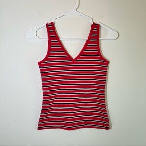 VTG Y2K Arizona Tank Top Sz XS/S* Festival Baby Tee Stripe Contrast Club Baddie